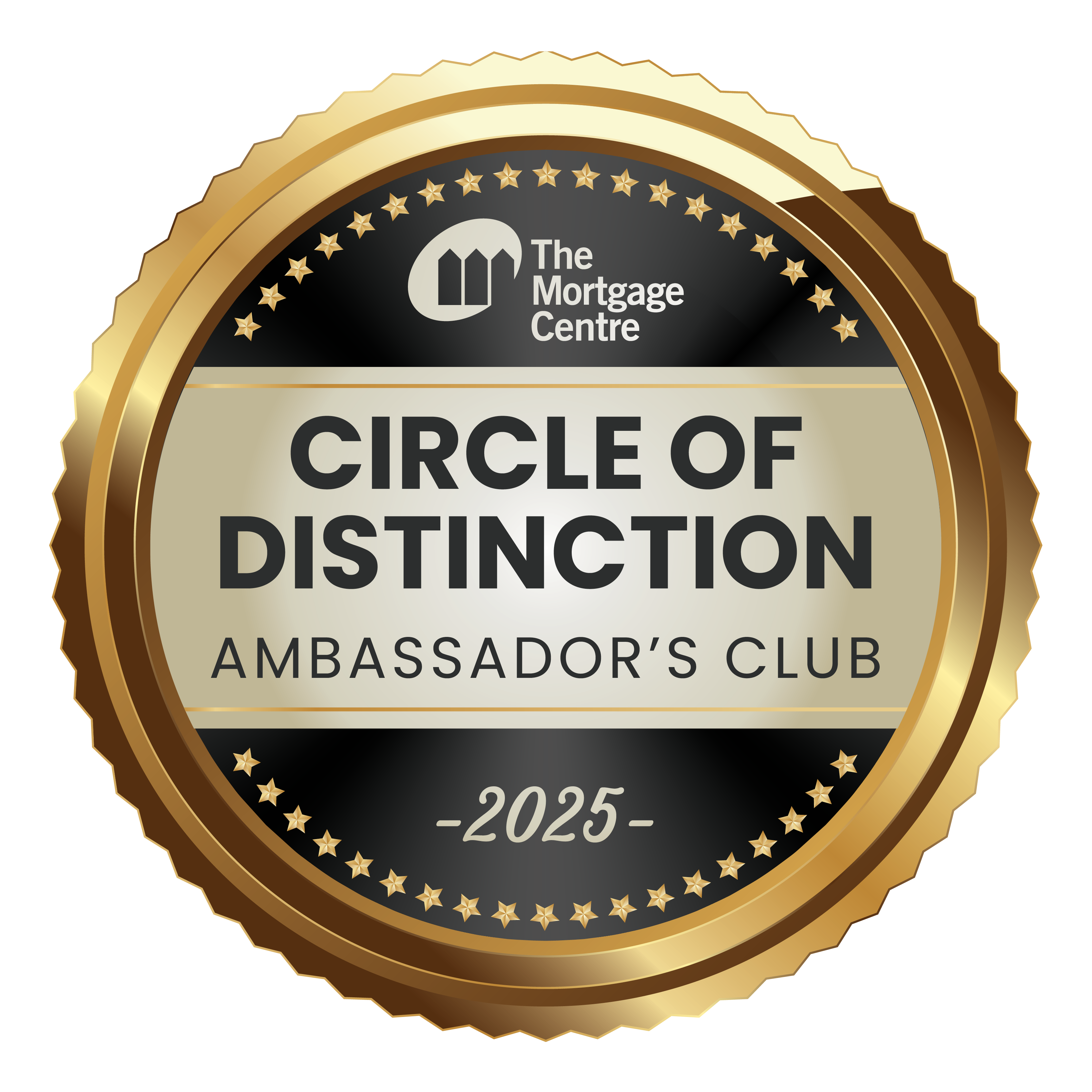 The Mortgage Centre Circle of Distinction Ambassador's Club 2025 award