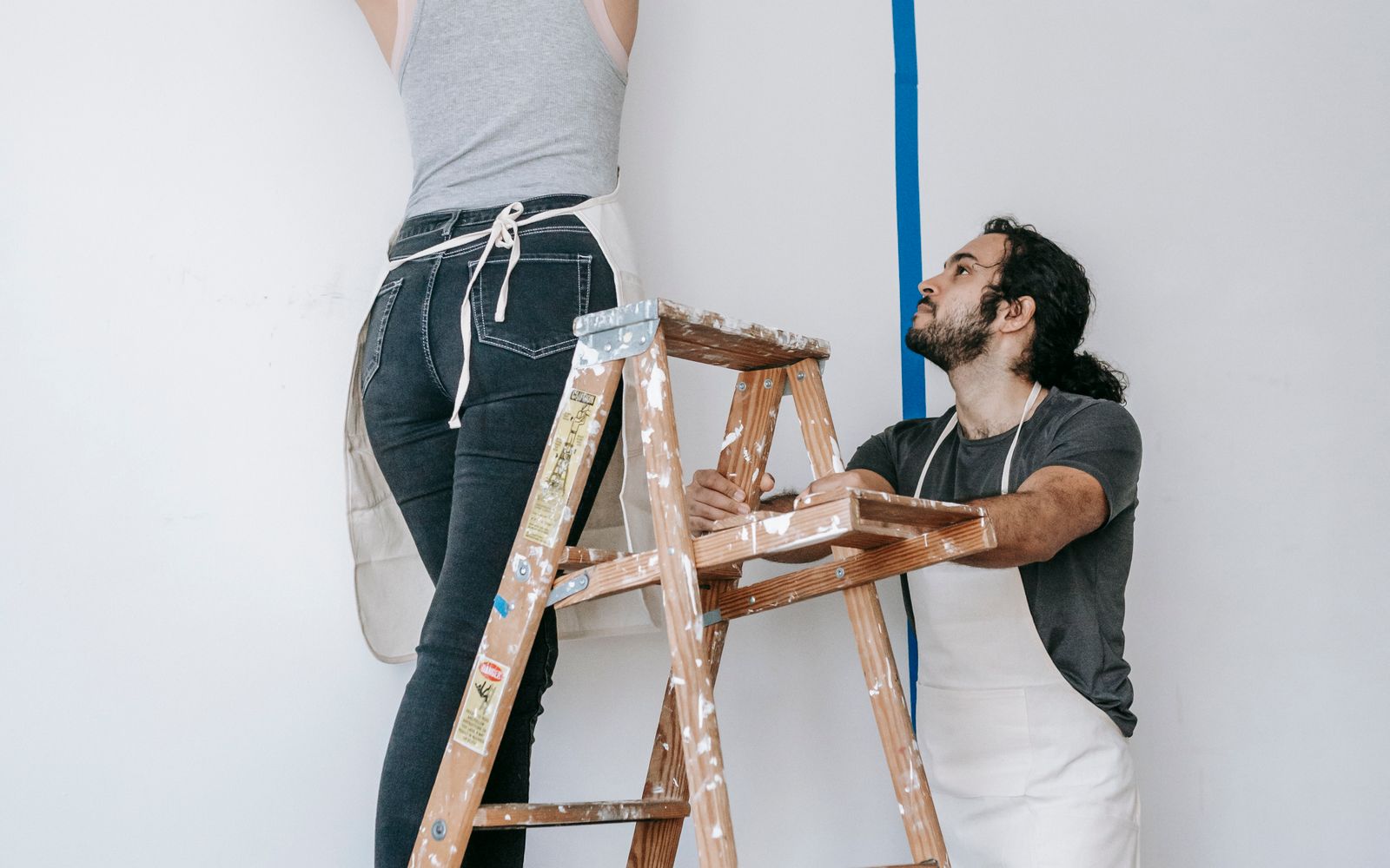 A couple renovating the interior of their home